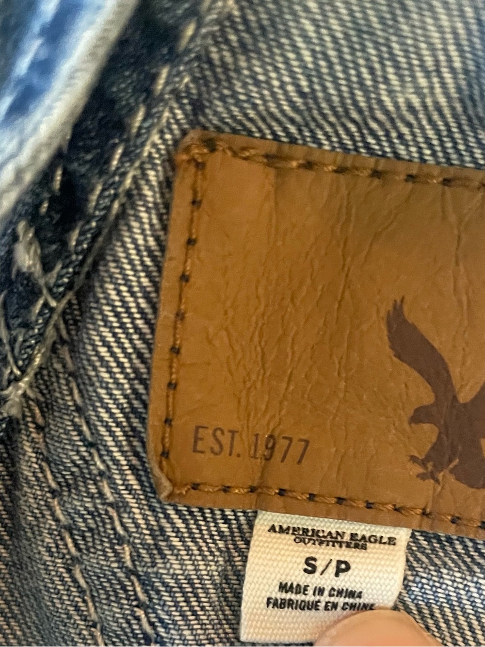 American Eagle Outfitters Blue Denim Short Overalls - Picture 3 of 3